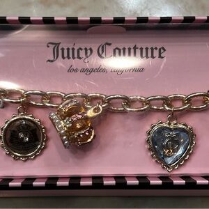 Juicy Couture Gold and Pink Charm Bracelet